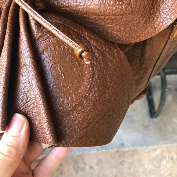 Carlos Falchi vintage brown Buffalo leather signature tote - Picture 15 of 16